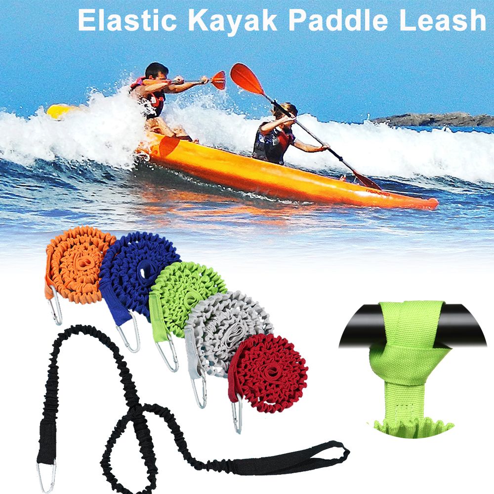 Fishing Kayak Paddle Leash - Verstelbare Elastische Kajak Kano Peddelriem Hengel