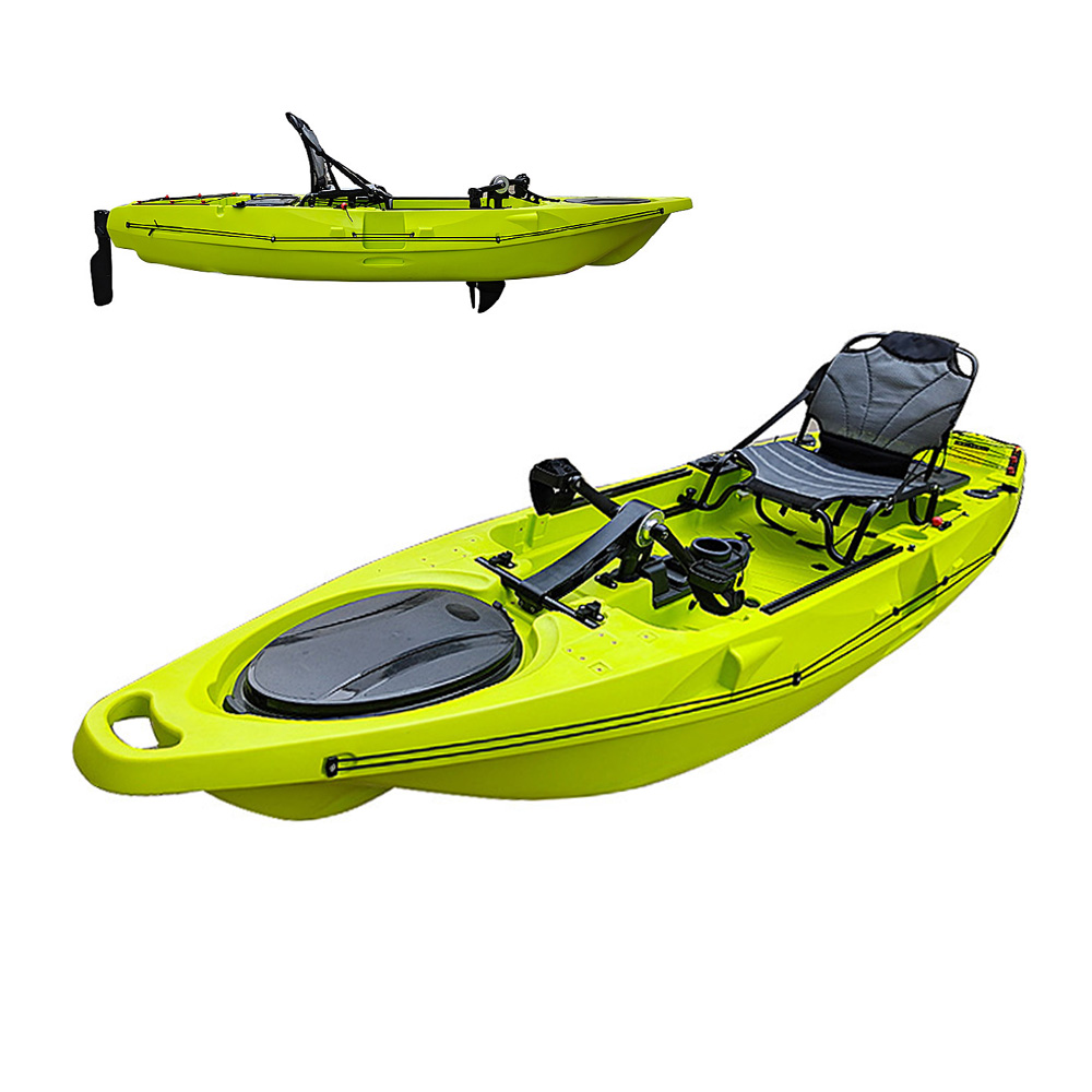 Fishing Kayak Trolling Motor - Gemotoriseerde 10,5ft enkelvoudige viskayak met trollingmotor