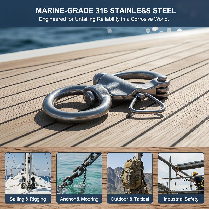 Marine Swivel Snap Shackle 316 - Fishing Kayak Sit On Top recensie en prijs
