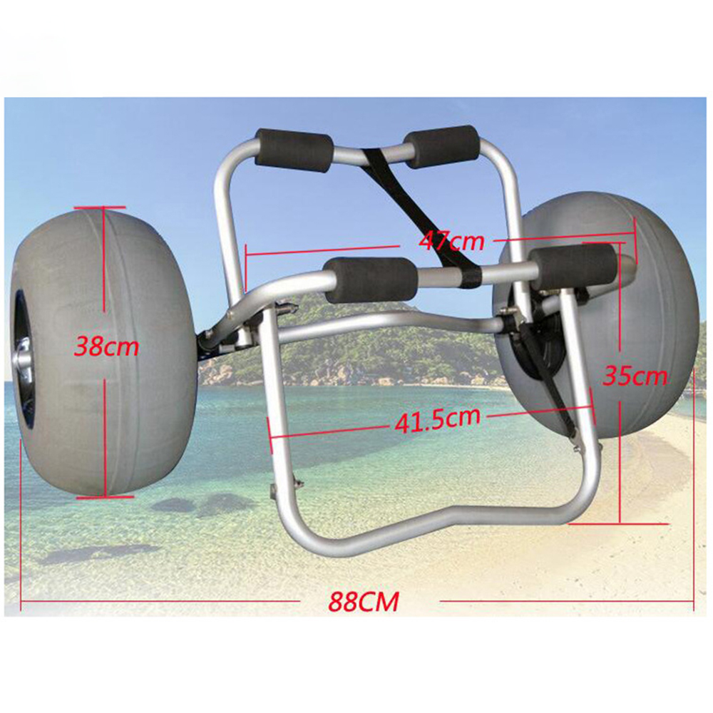 Opblaasbare kano-bootwagen met - Fishing Kayak Cart recensie en prijs